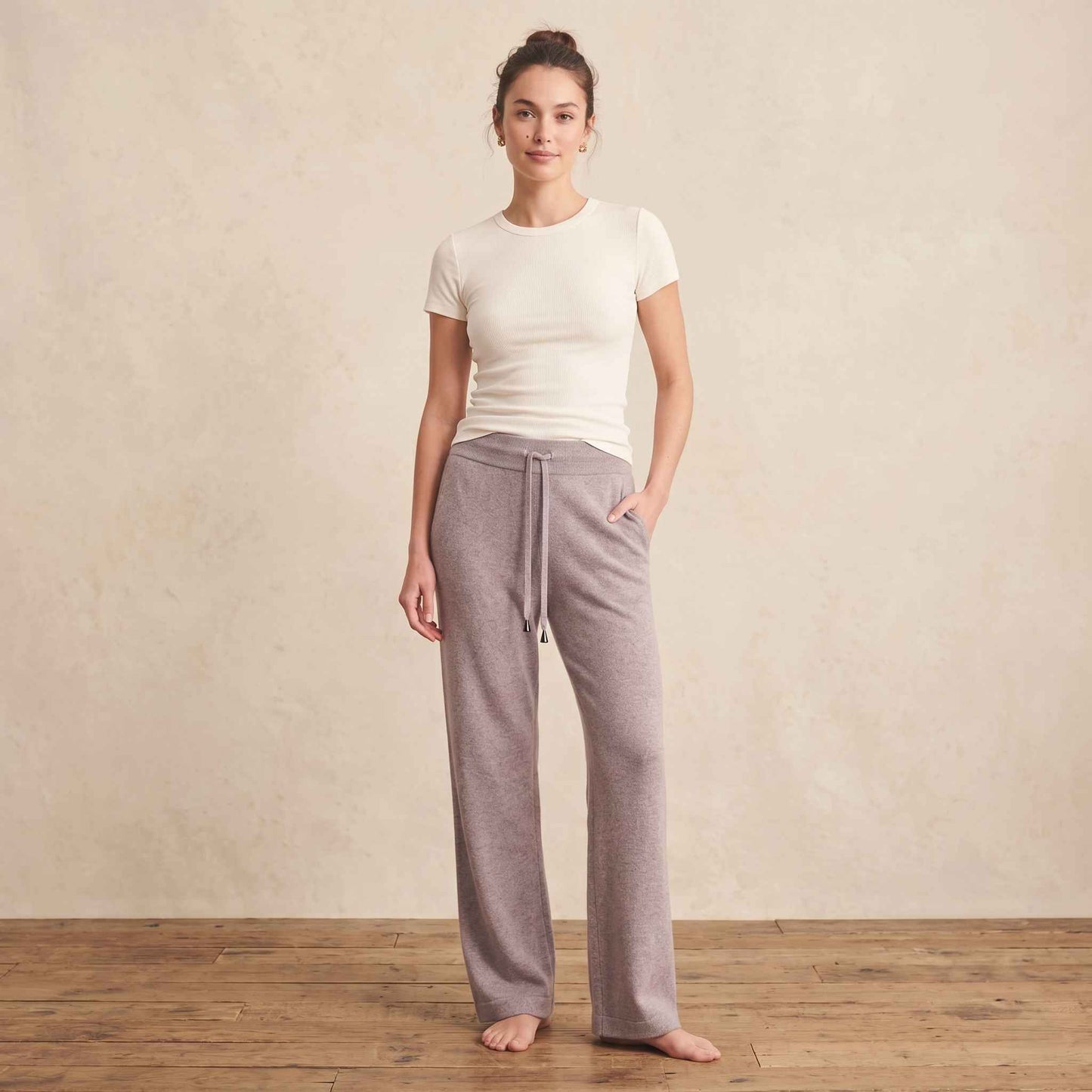 The Zenith Pure Himalayan Cashmere Sweatpant For Women - Lilac