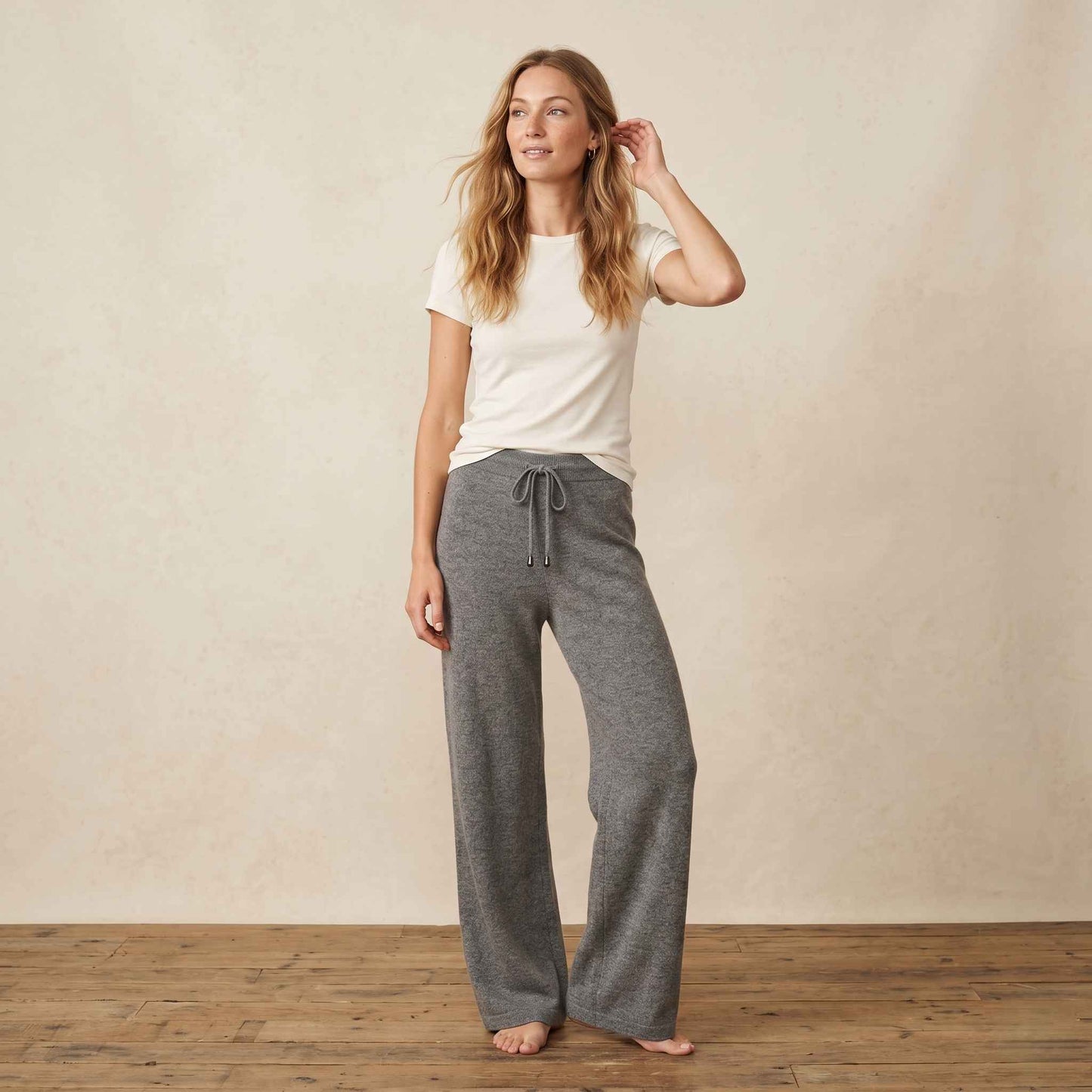 The Zenith Natural Sweatpant Undyed Himalayan Cashmere For Women