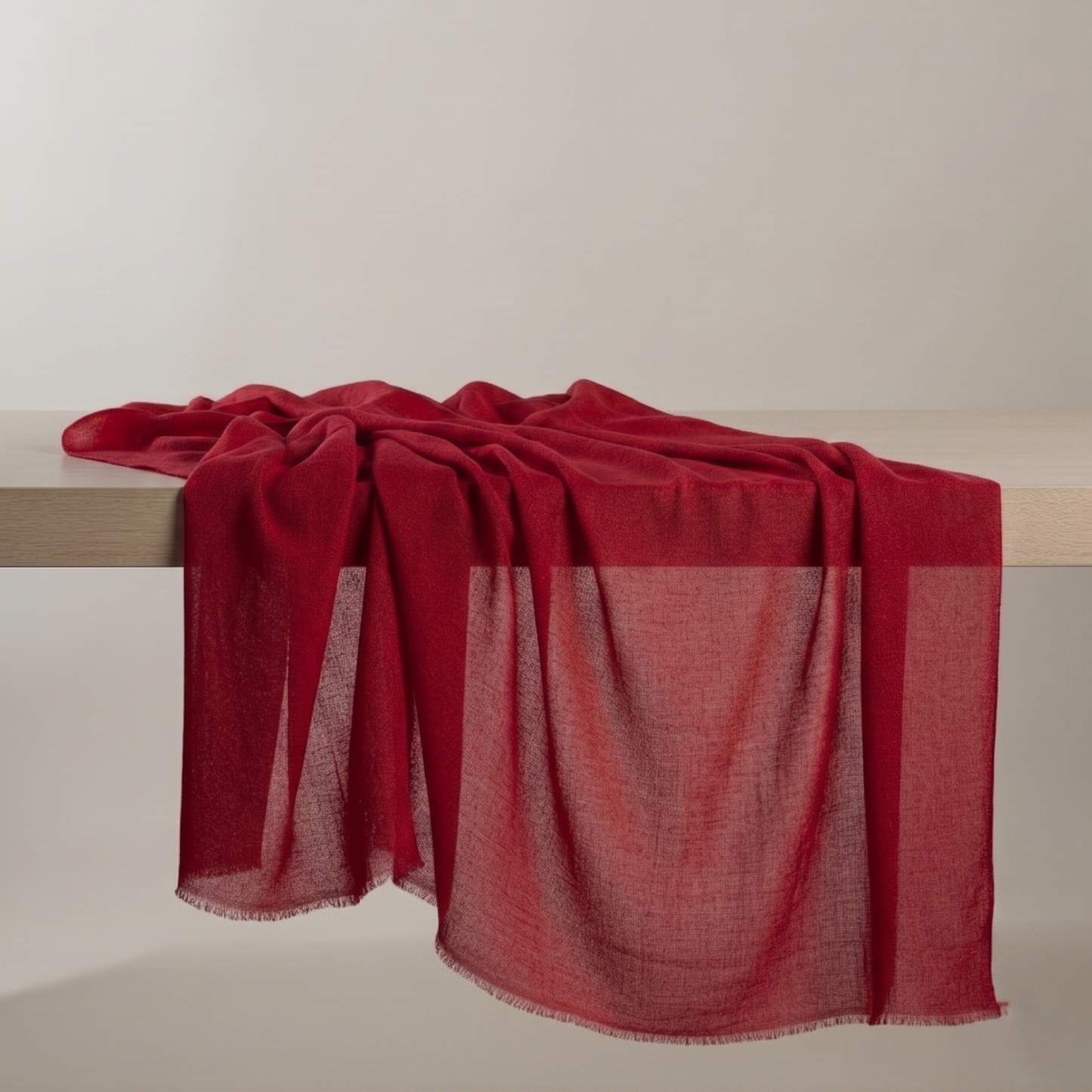 Heritage Red & Mulberry Cashmere Pashmina Shawl