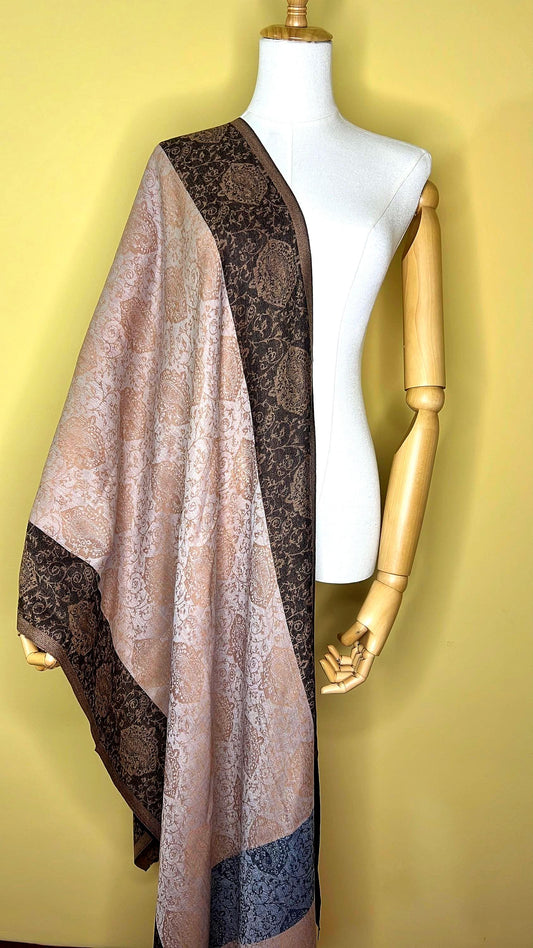 100% Pure Himalayan Cashmere Pashmina Shawl - Mustang Desert Sand