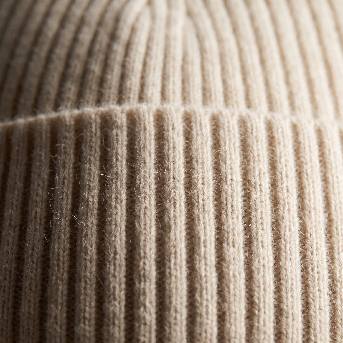 WROW Women's Cashmere Beanie - Haven Ribbed Off-White 2