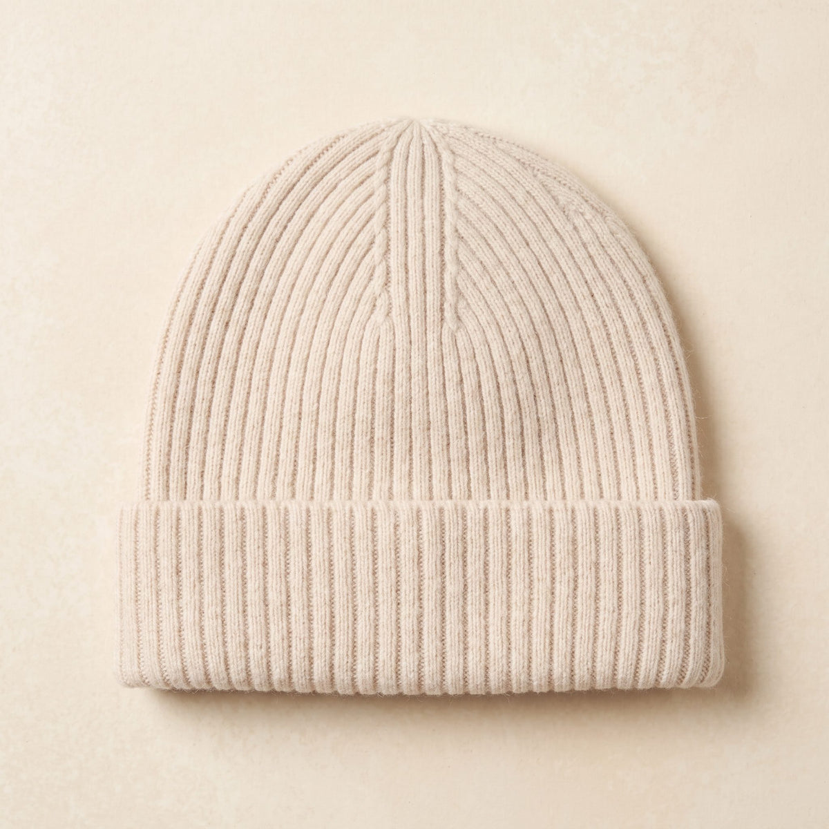 WROW Women's Cashmere Beanie - Haven Ribbed Off-White 3