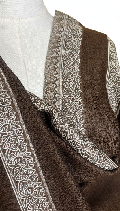100% Pure Himalayan Cashmere Pashmina Shawl - Signature Neutral & Pattern Collection