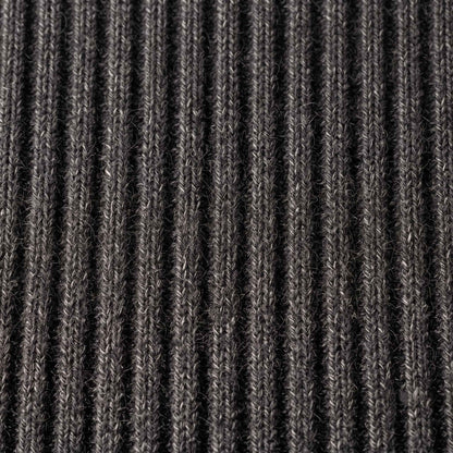 Men's ribbed cashmere crewneck sweater, Signature in Dark Grey Melange - view 5
