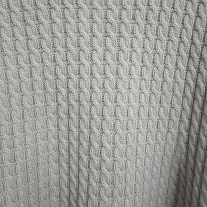 Authentic Atlas Cable Hand-Knitted Himalayan Cashmere Heather Gray Sweater