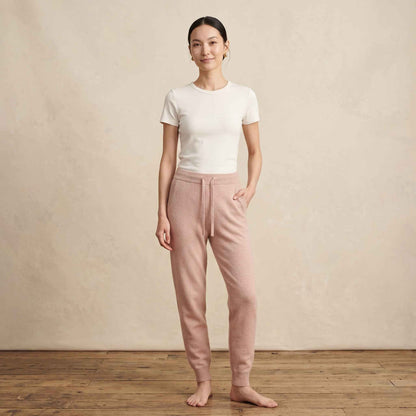 The Zenith Himalayan Cashmere Jogger For Women - Blush Pink