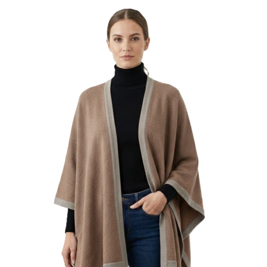 The Artisan Cape | 100% Undyed Pure Himalayan Cashmere