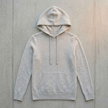 100% Undyed Cashmere Women's Hoodie — Chemical-Free Natural Chyangra Cashmere