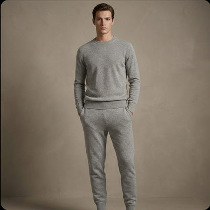 Heather Gray Zenith Jogger | 100% Pure Himalayan Cashmere