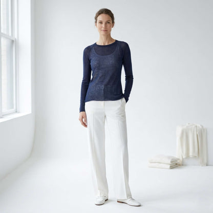 Gossamer Cashmere Ultra-Fine Sheer Sweater For Women