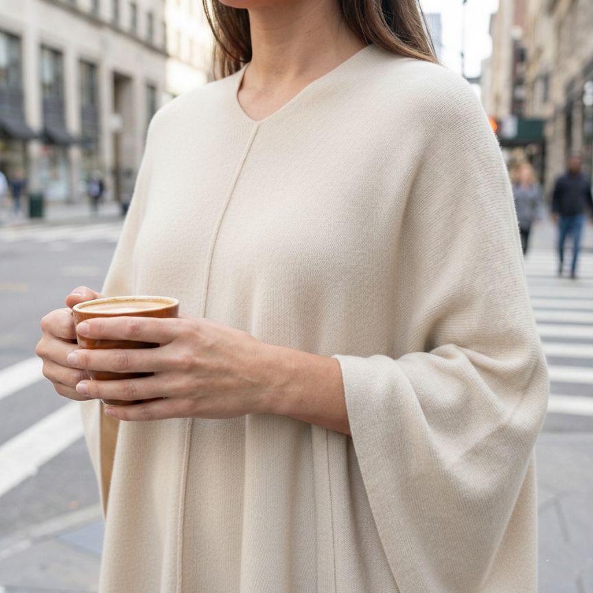 The V-Neck Poncho | 100% Pure Himalayan Cashmere