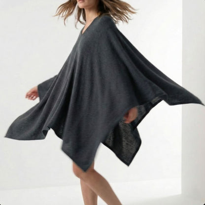 The V-Neck Poncho | 100% Pure Himalayan Cashmere
