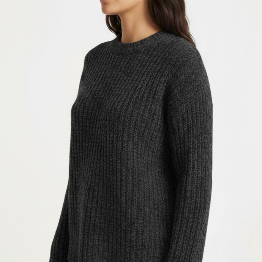 Ella Ribbed Hand-Knitted Himalayan Cashmere Sweater For Women