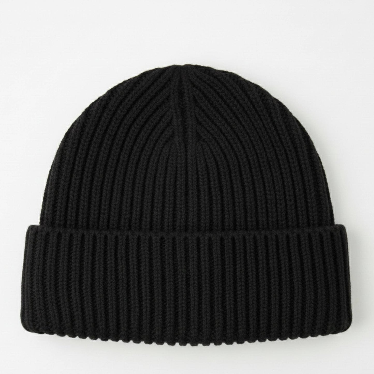 Haven Ribbed Cashmere Beanie | 100% Pure Himalayan Men Deep Onyx