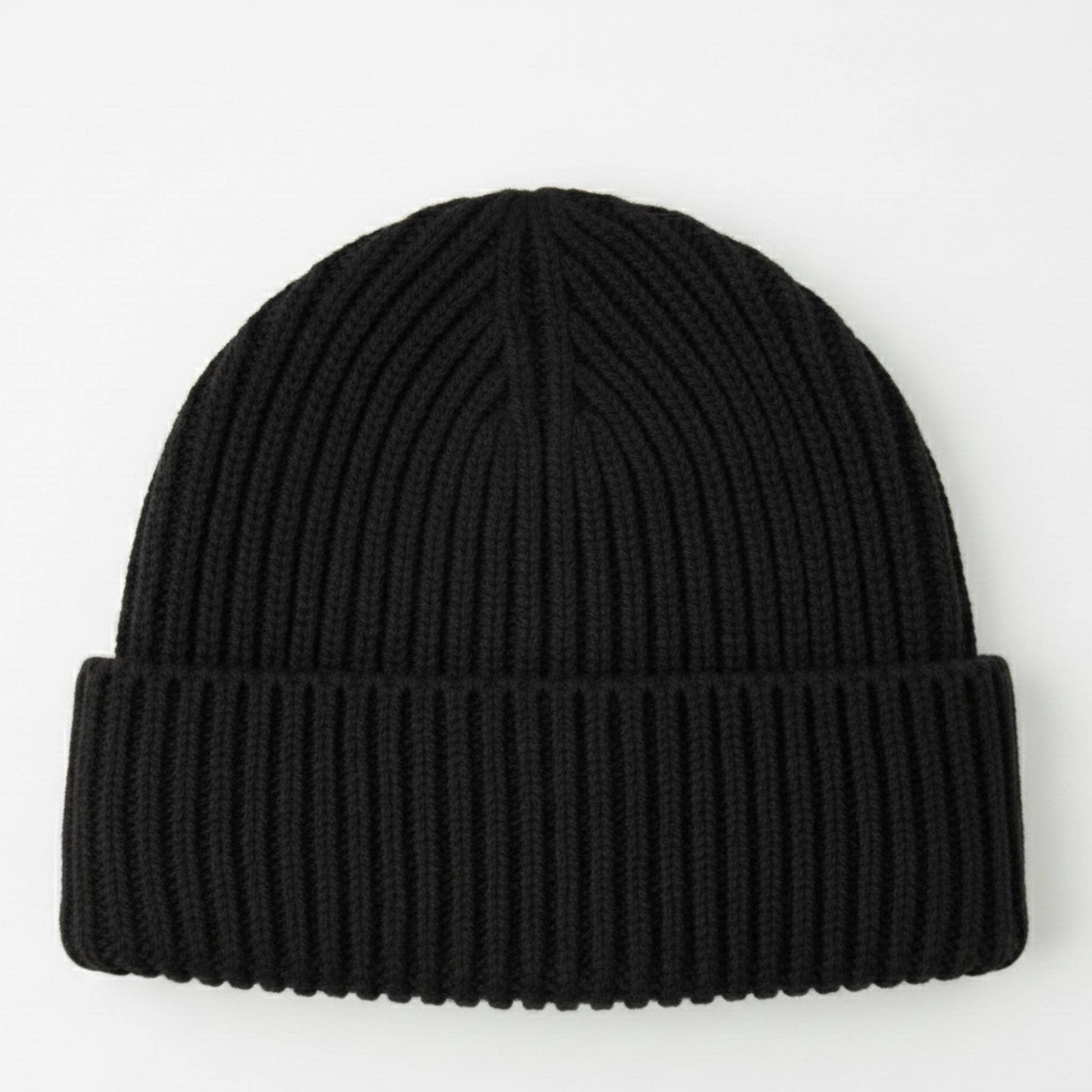 Haven Ribbed Cashmere Beanie | 100% Pure Himalayan Men Deep Onyx