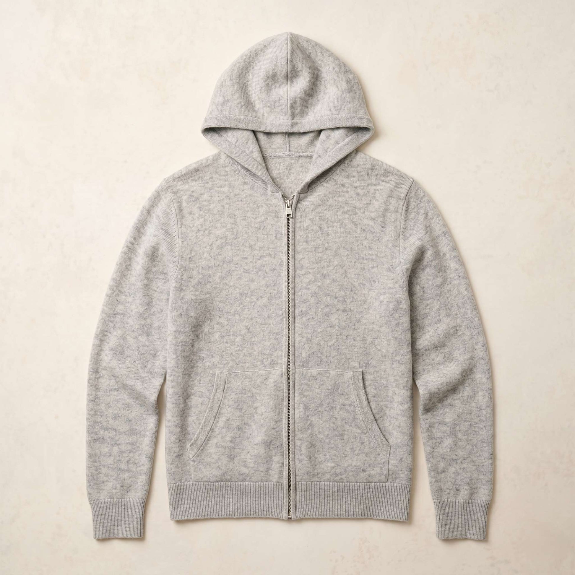 Original Kora Zip Undyed Himalayan Cashmere Hoodie For Men — Himalayan cashmere, view 13
