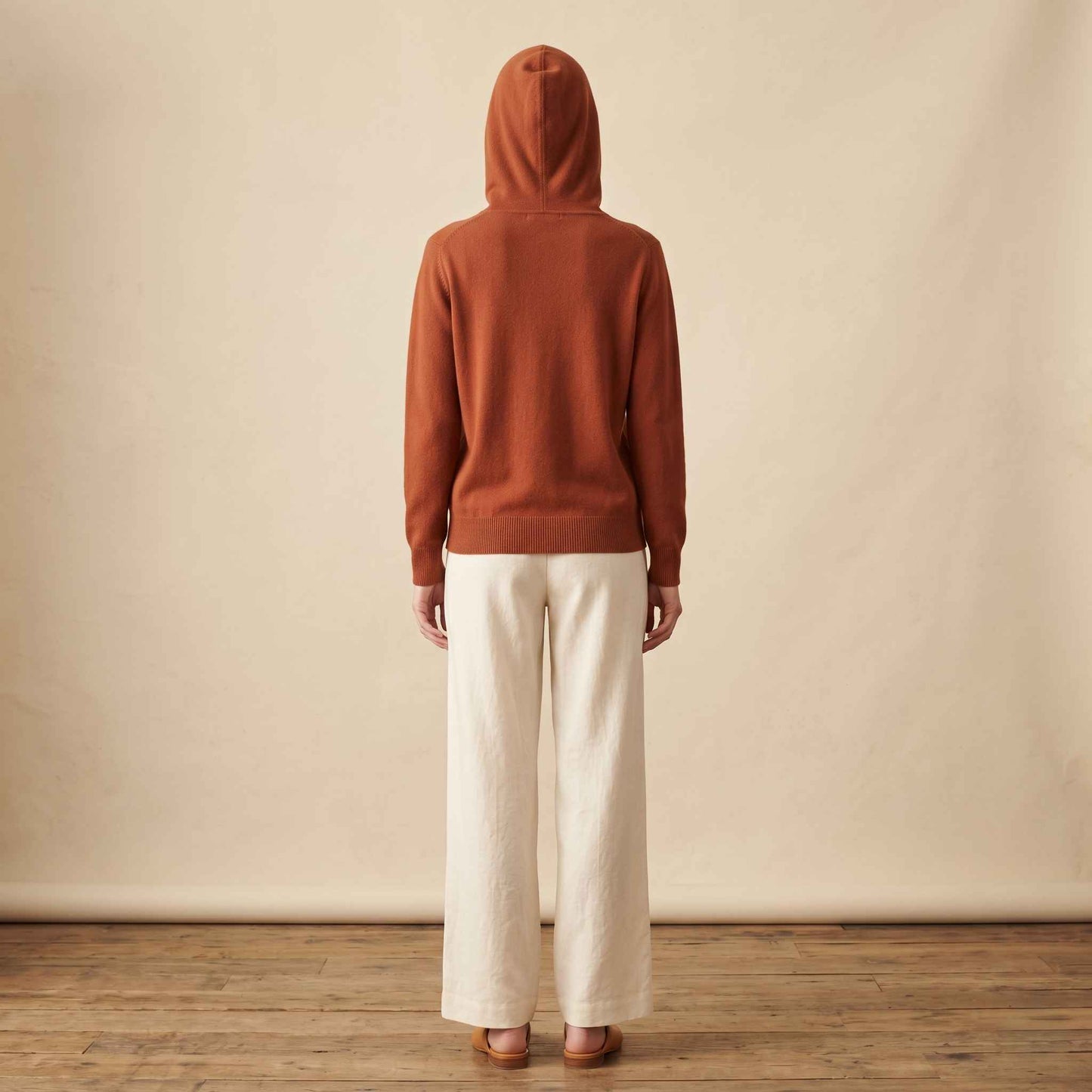 100% Cashmere Women's Pullover Hoodie — 2-Ply 16-Micron Himalayan Cashmere