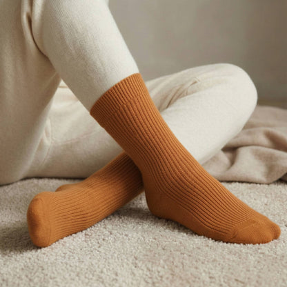 Pure Cashmere Knee Socks Women's | Solace Luxury | Handmade