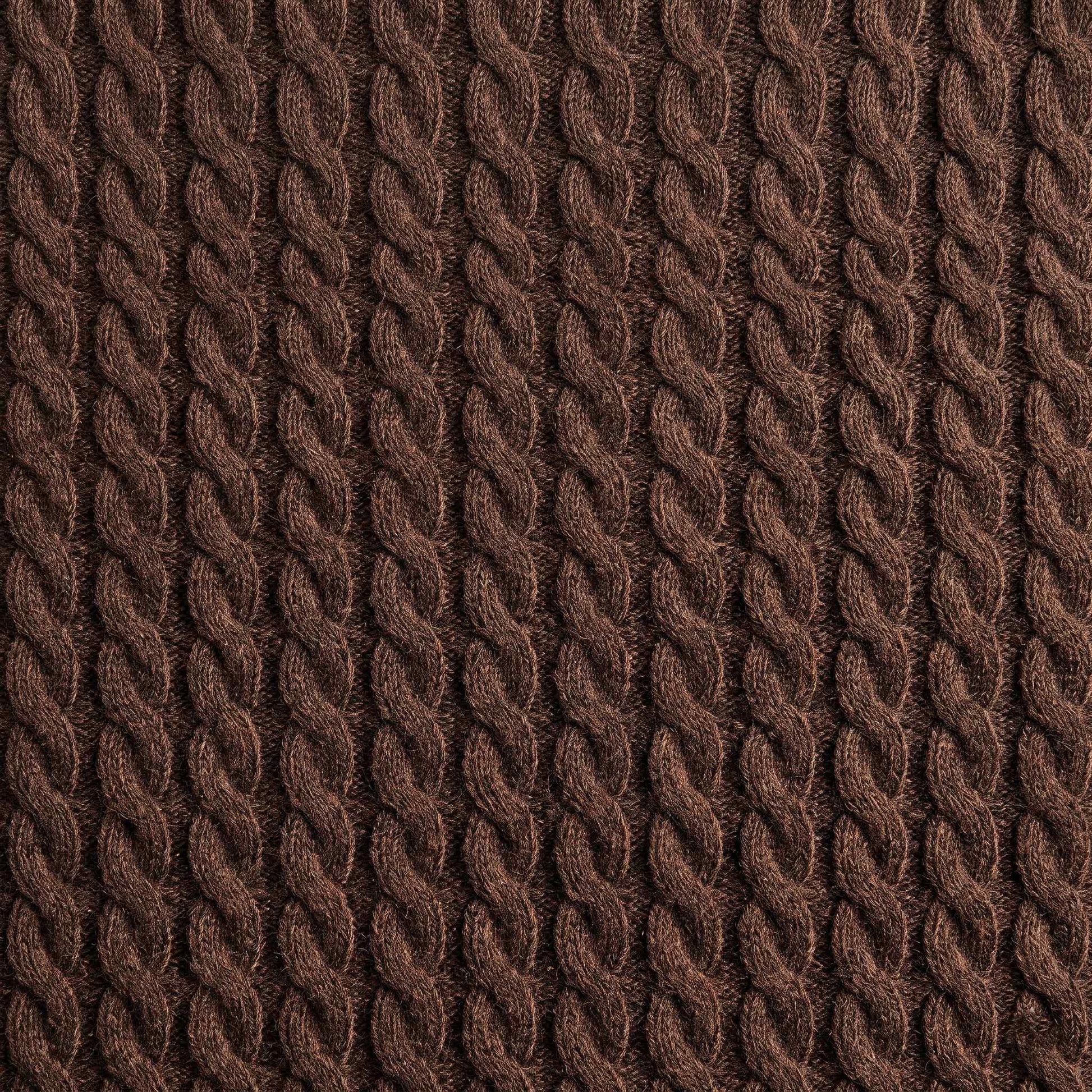 Men's cable-knit cashmere sweater, Atlas in Brown - view 2