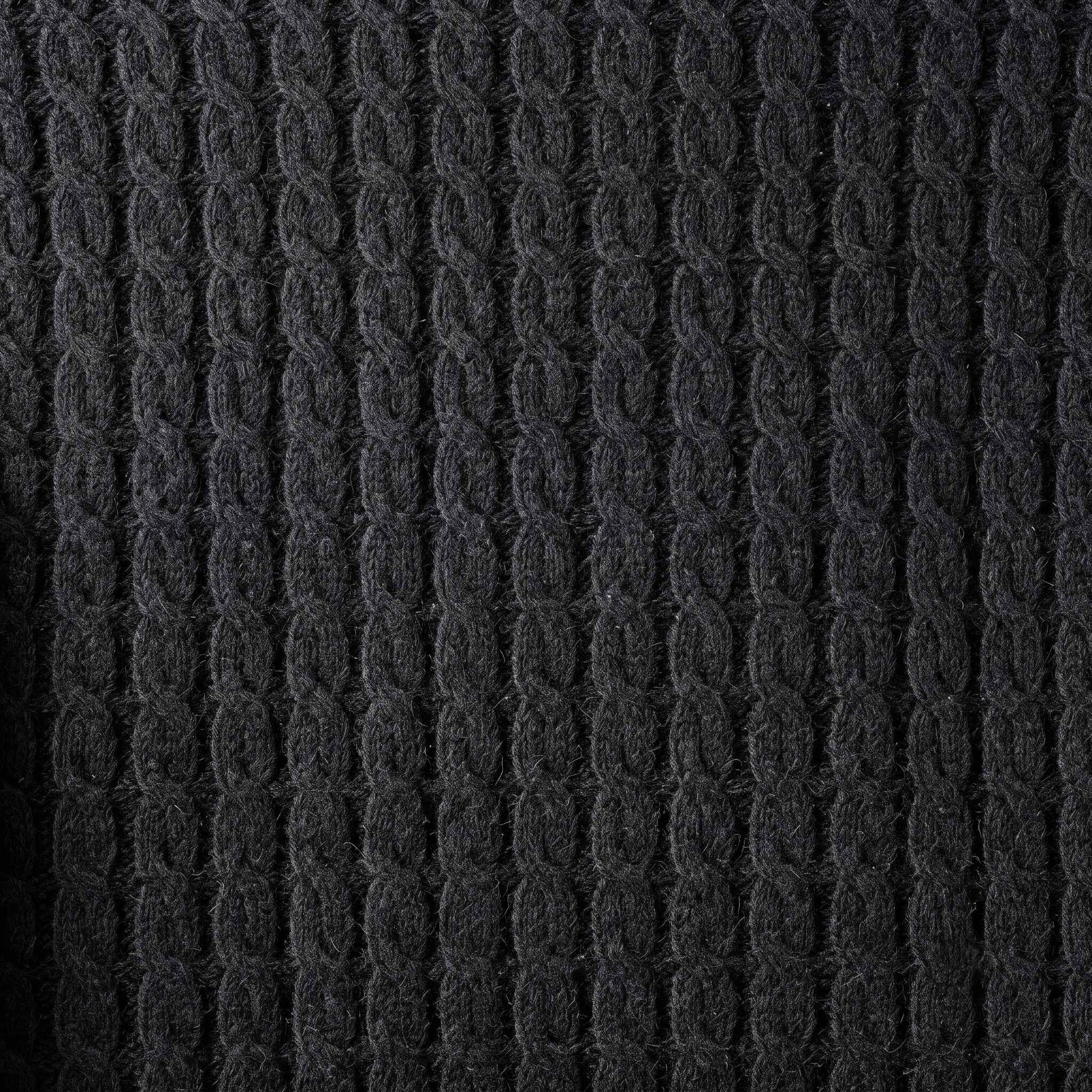 Women's cable-knit cashmere crewneck sweater, Grace in Black - view 5