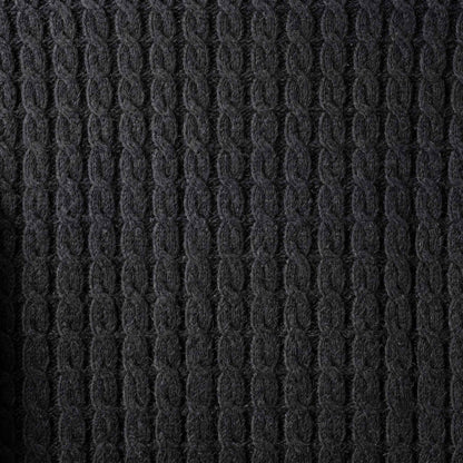 Women's cable-knit cashmere crewneck sweater, Grace in Black - view 5