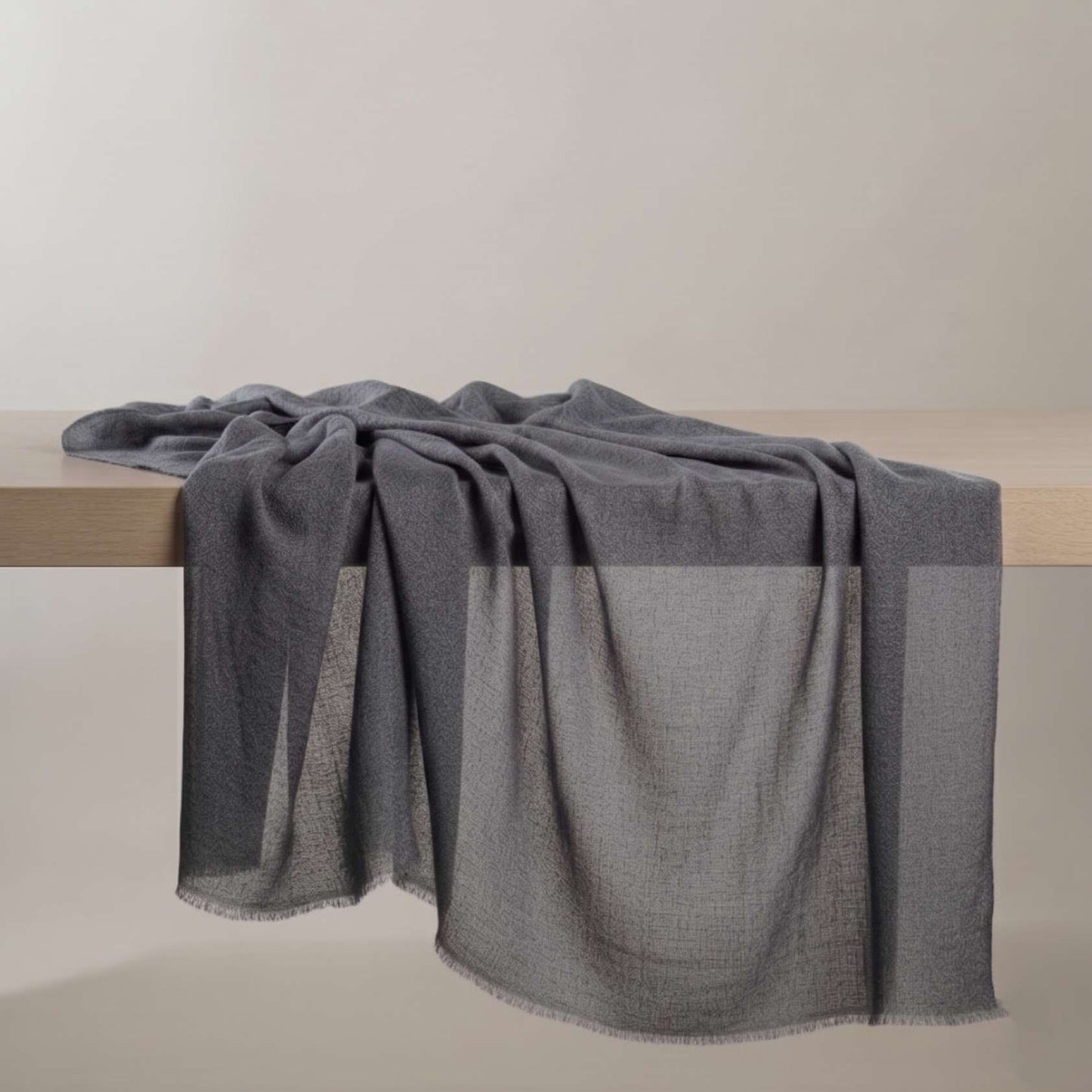 Himalayan Mist and Twilight Grey Cashmere Pashmina Shawl