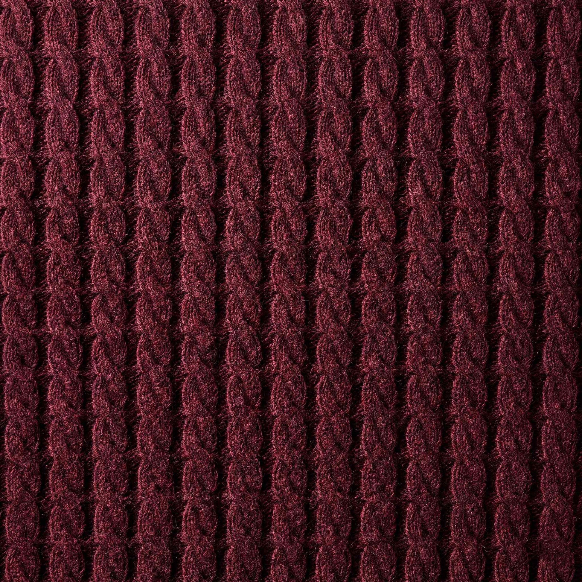 Men's cable-knit cashmere sweater, Atlas in Wine Red - view 3