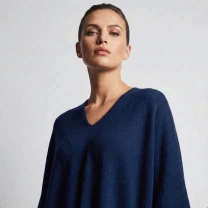 The V-Neck Poncho | 100% Pure Himalayan Cashmere