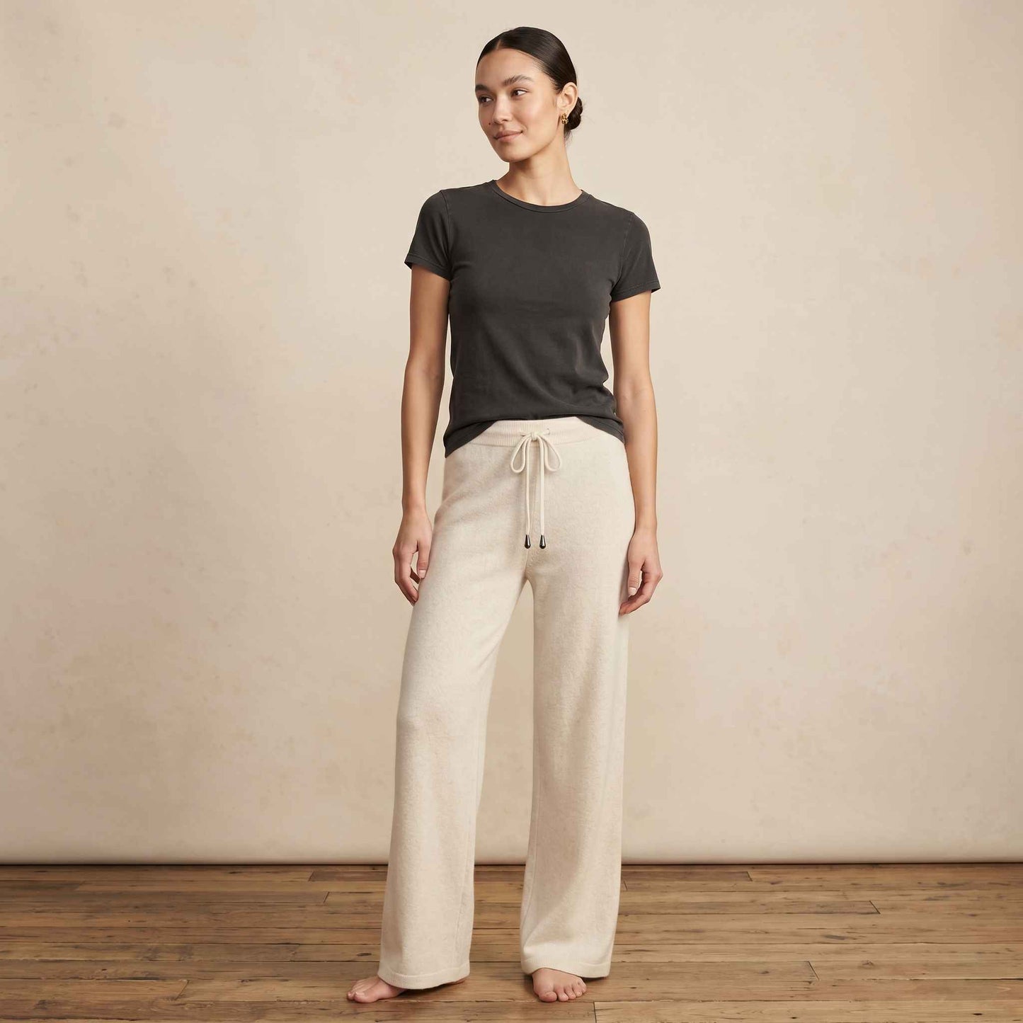The Zenith Pure Himalayan Cashmere Sweatpant For Women - Off White 1