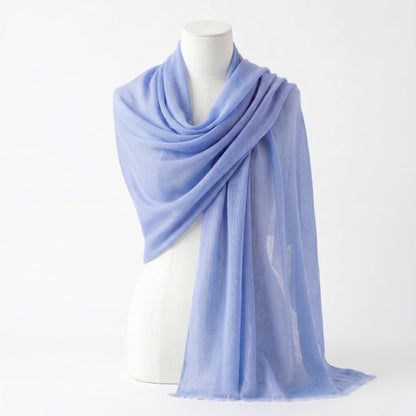 Jewel Tones and Mountain Skies Cashmere Pashmina Shawl