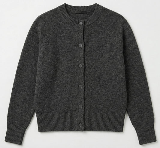 The Pokhara Cardigan | Heavyweight 500g Dense Knit (Undyed)