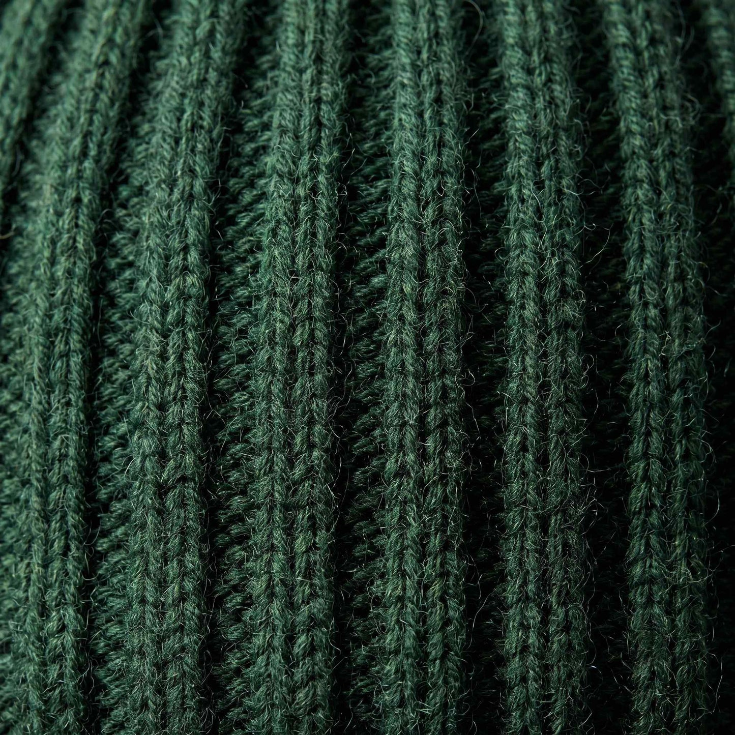 Men's hand-knit ribbed cashmere beanie, Noma in Pine - view 5