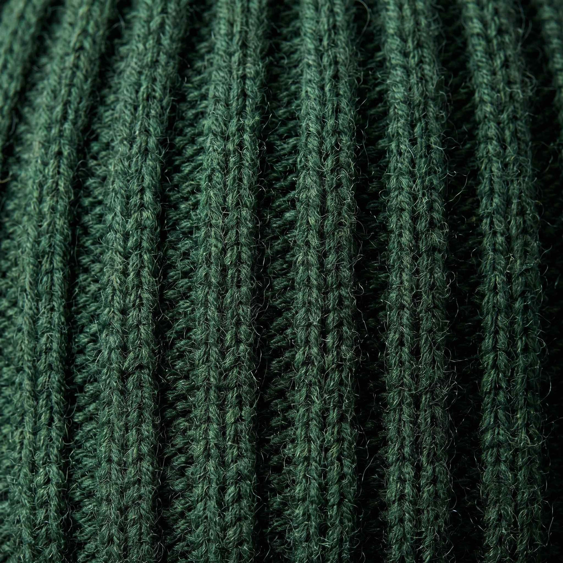 Men's hand-knit ribbed cashmere beanie, Noma in Pine - view 5