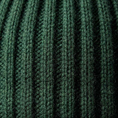 Men's hand-knit ribbed cashmere beanie, Noma in Pine - view 5