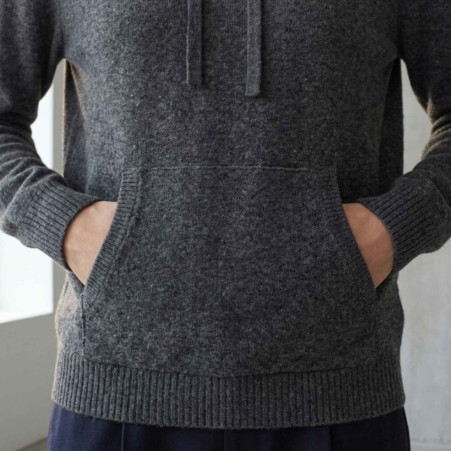 100% Undyed Cashmere Women's Hoodie — Chemical-Free Natural Chyangra Cashmere