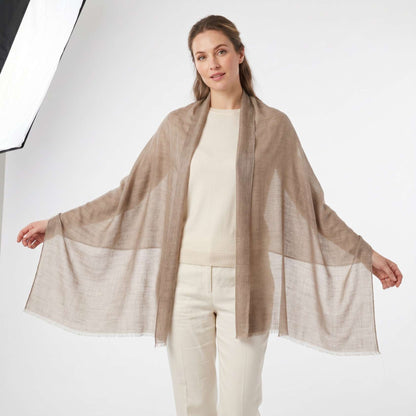 Earth Tone and Mountain Neutral Cashmere Pashmina Shawl