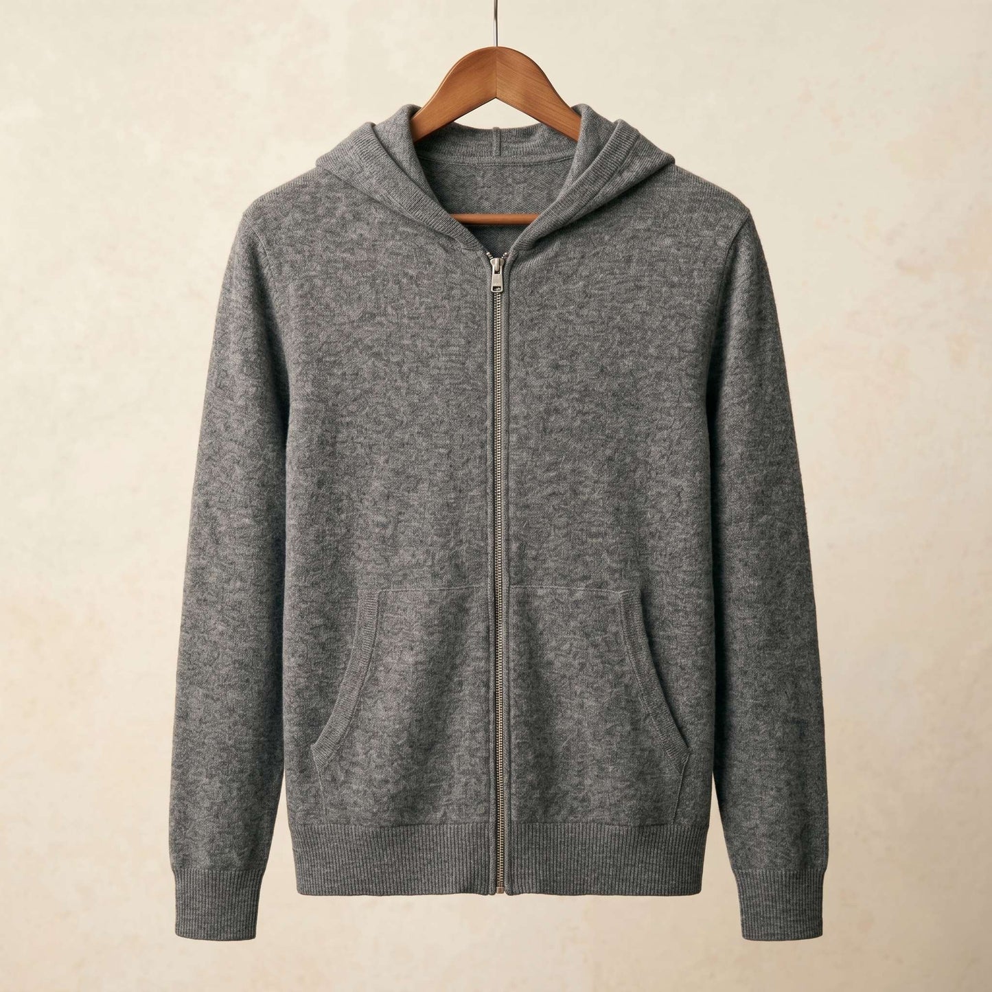 Original Kora Zip Undyed Himalayan Cashmere Hoodie For Men — Himalayan cashmere, view 31