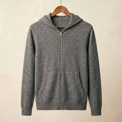 Original Kora Zip Undyed Himalayan Cashmere Hoodie For Men — Himalayan cashmere, view 31