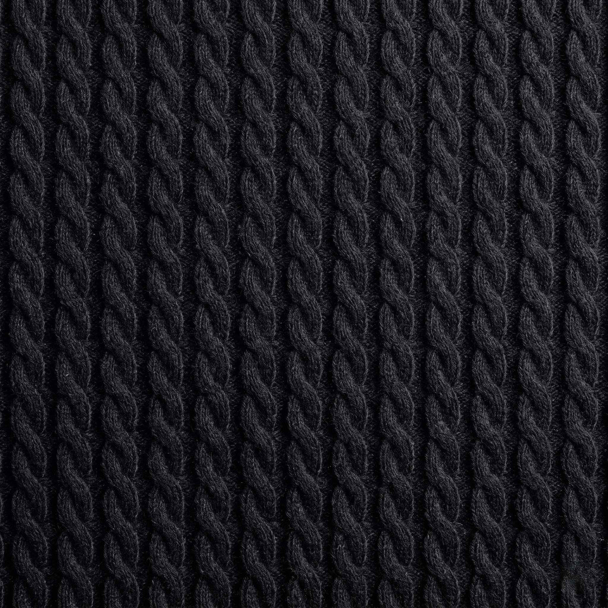 Men's cable-knit cashmere sweater, Atlas in Black - view 4