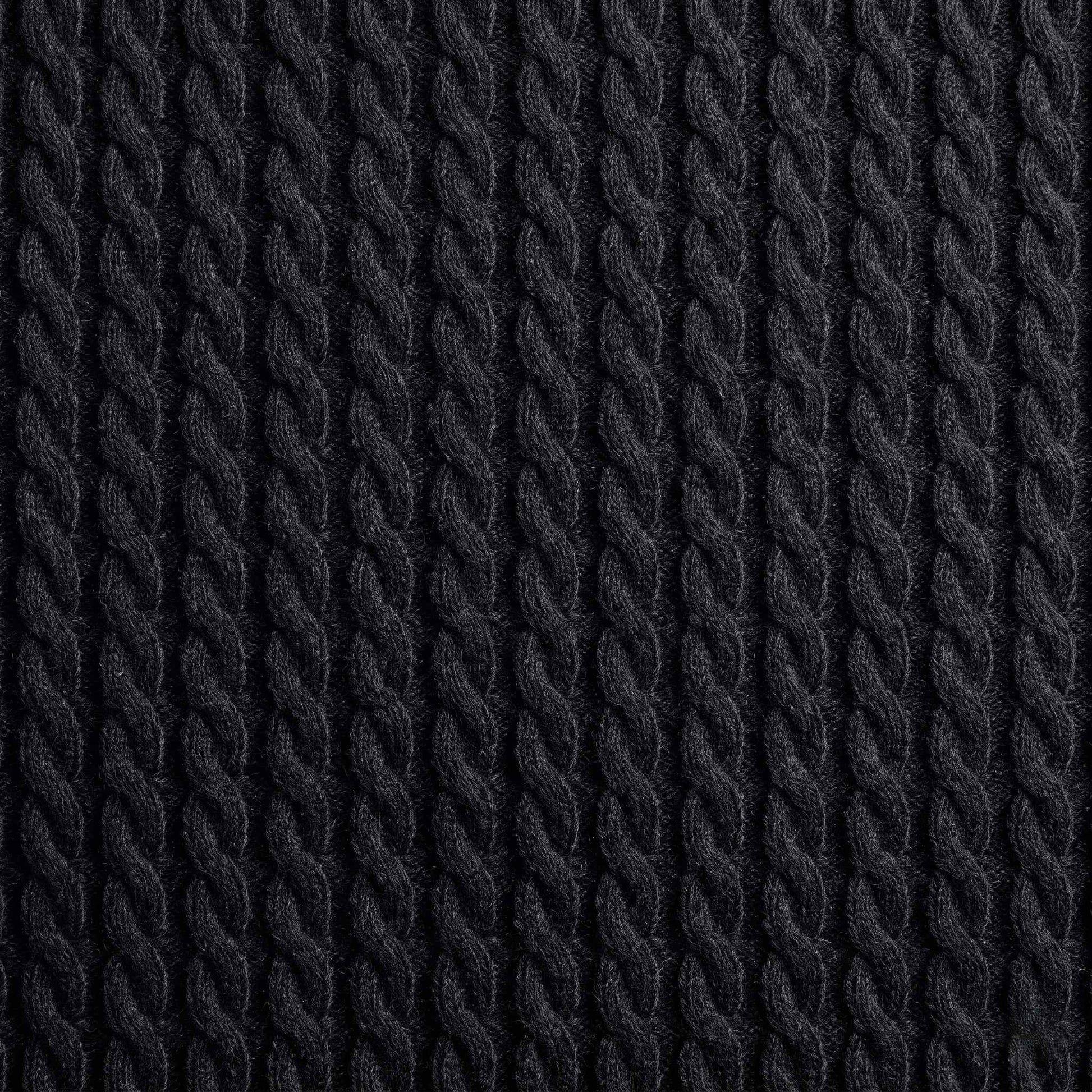 Men's cable-knit cashmere sweater, Atlas in Black - view 4