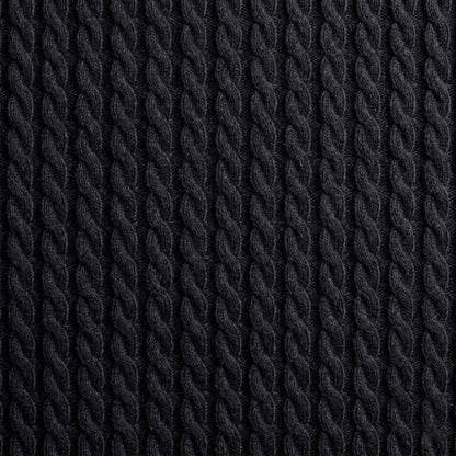 Men's cable-knit cashmere sweater, Atlas in Black - view 4