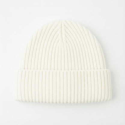 Haven Ribbed Cashmere Beanie | 100% Pure Himalayan Men Off White