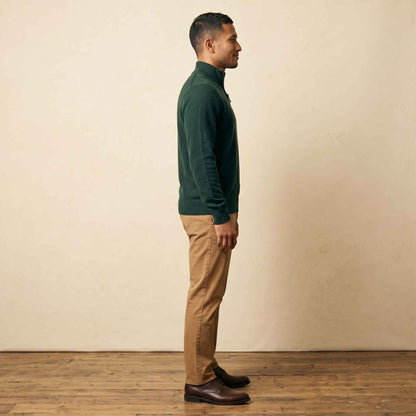 Men's cashmere half-zip sweater, Embrace in Pine - view 7