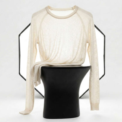 Gossamer Cashmere Ultra-Fine Sheer Sweater For Women