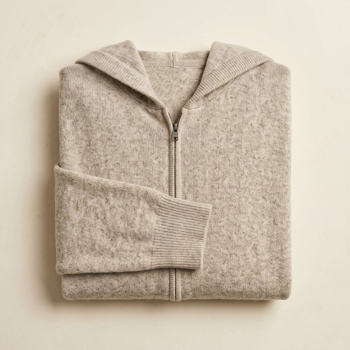 Original Kora Zip Undyed Himalayan Cashmere Hoodie For Men — Himalayan cashmere, view 17