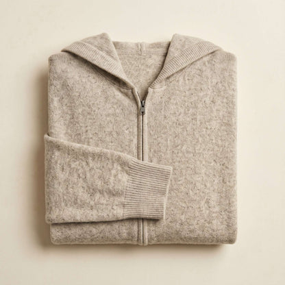 Original Kora Zip Undyed Himalayan Cashmere Hoodie For Men — Himalayan cashmere, view 17