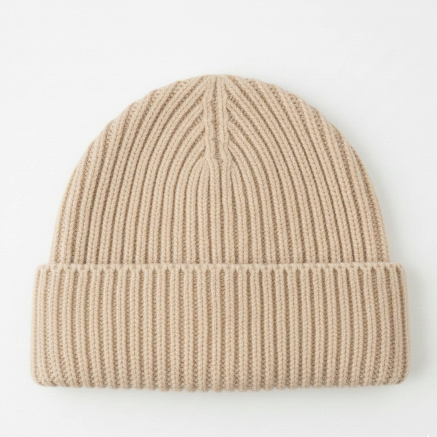 Haven Ribbed Cashmere Beanie | 100% Pure Himalayan Men Beige