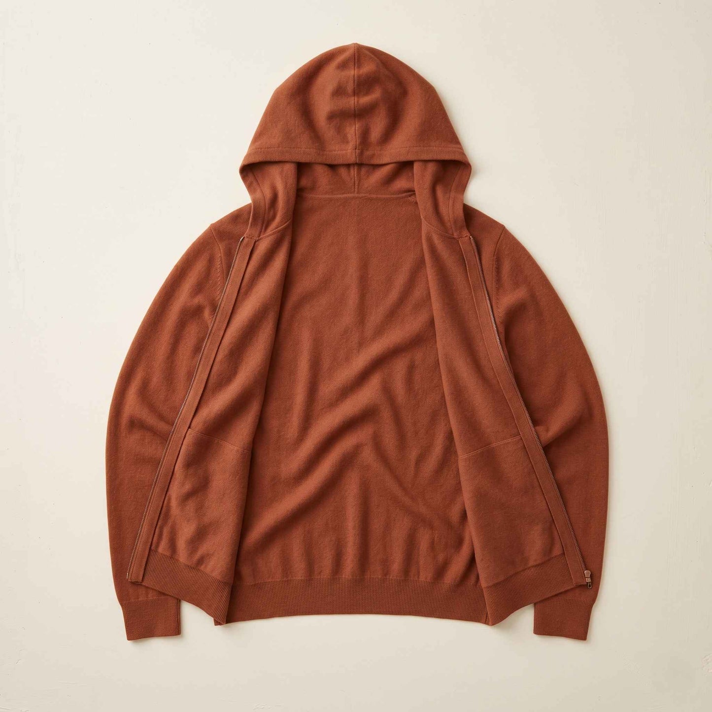 100% Cashmere Women's Zip Hoodie — 12-Gauge 2-Ply 16-Micron Himalayan Cashmere