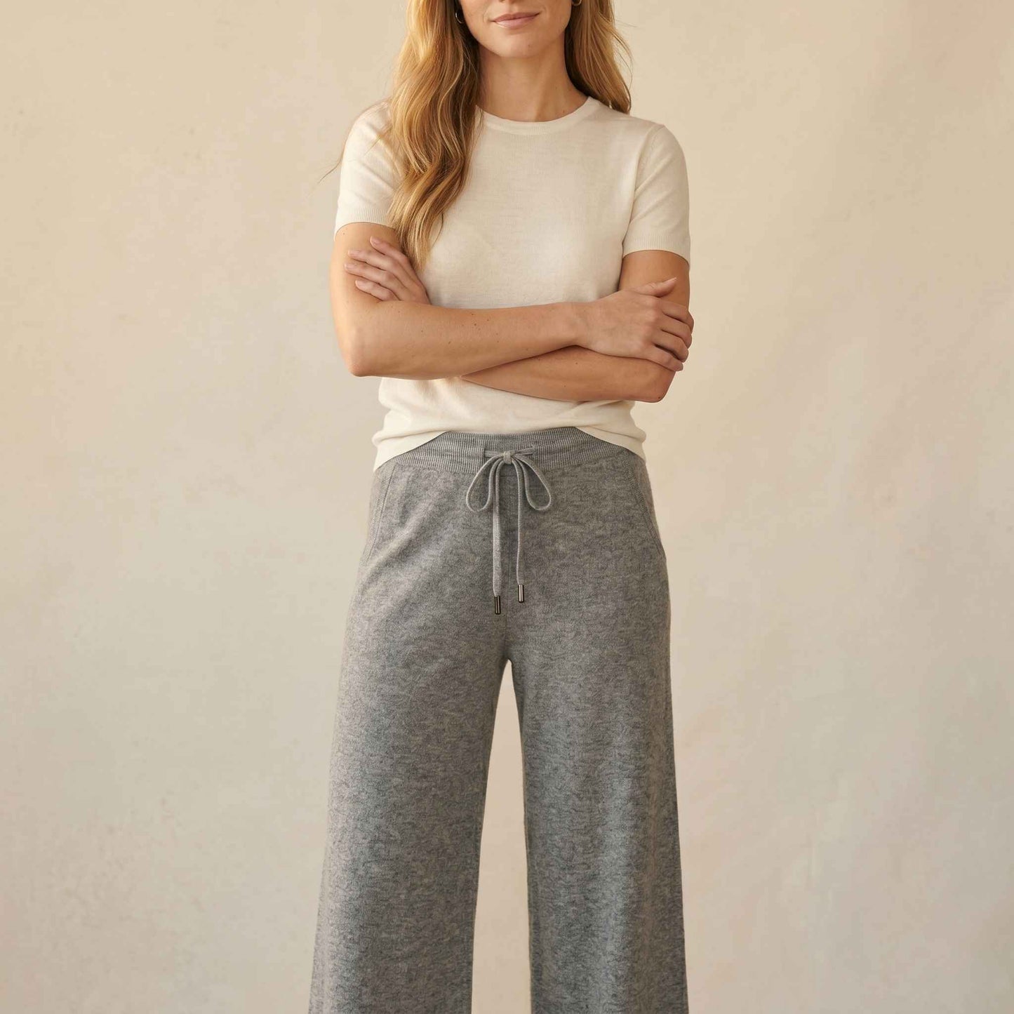 The Zenith Natural Sweatpant Undyed Himalayan Cashmere For Women