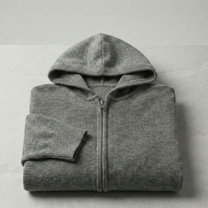 Exclusive Heather Gray Original Himalayan Cashmere Zip Hoodie